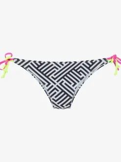 Bas de maillot de bain à motif graphique avec liens ajustables