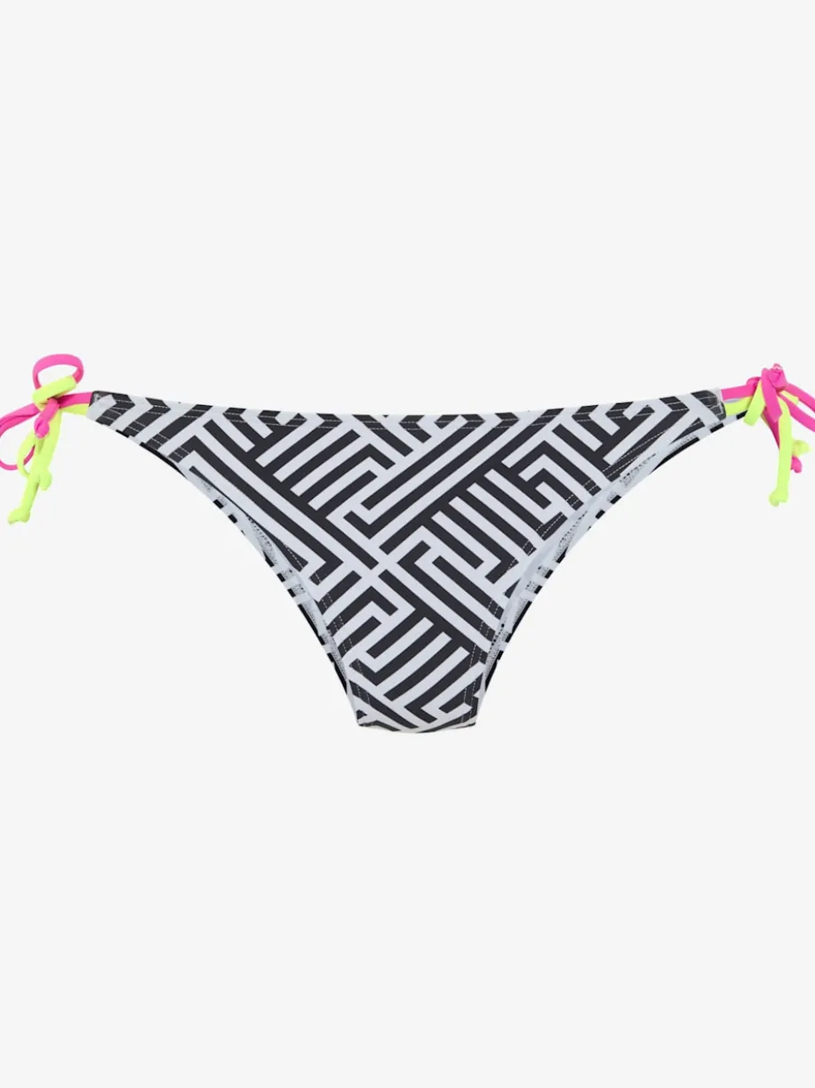 Bas de maillot de bain à motif graphique avec liens ajustables