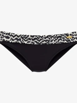 Bas de maillot de bain à motif ondulé en microfibre douce