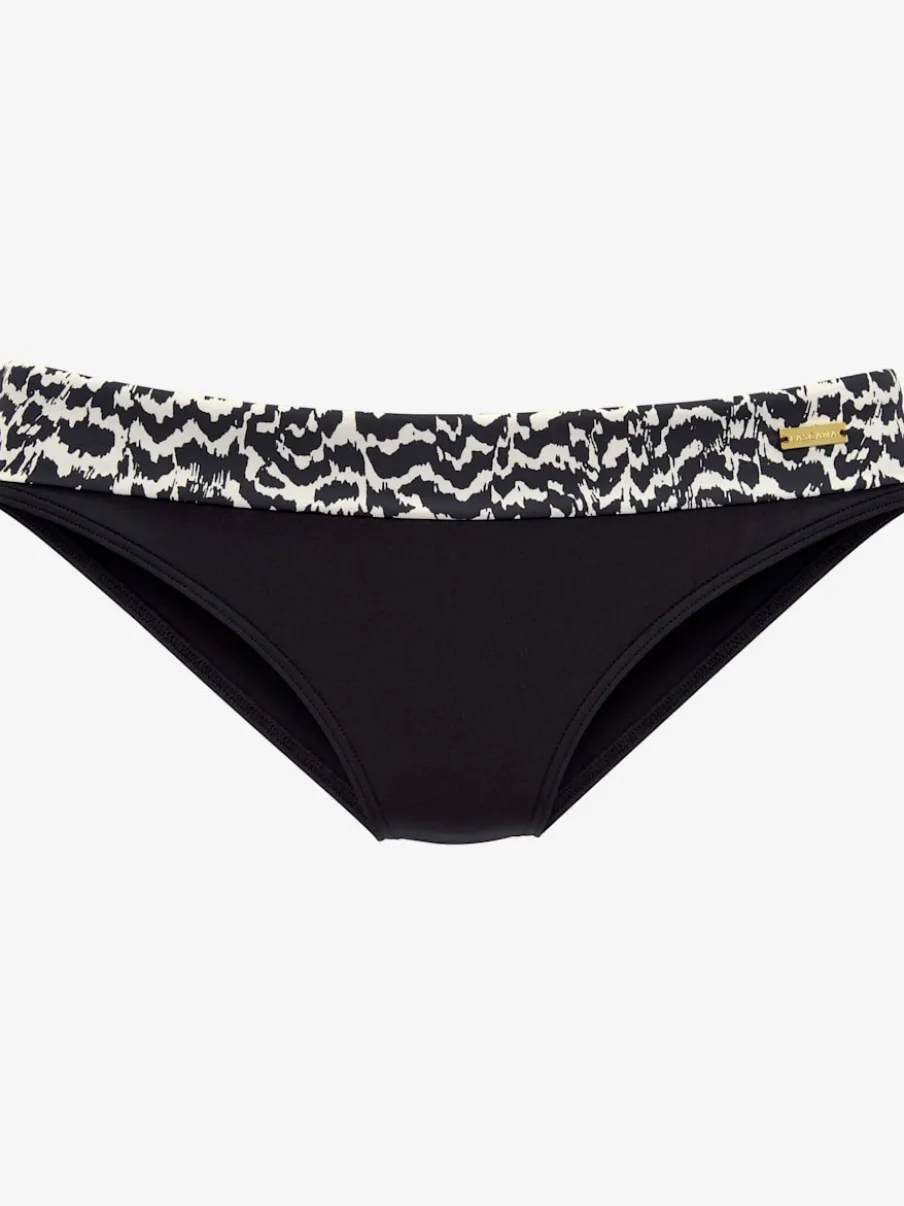 Bas de maillot de bain à motif ondulé en microfibre douce