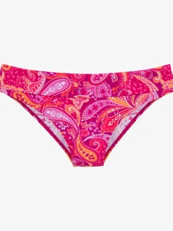Bas de maillot de bain à motif paisley avec ceinture à revers