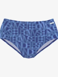 Bas de maillot de bain à motifs et coupe taille haute
