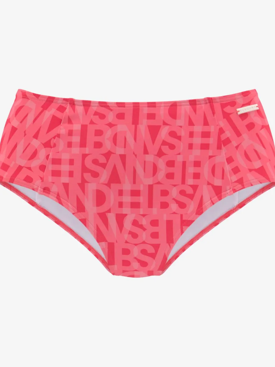 Bas de maillot de bain à motifs et coupe taille haute