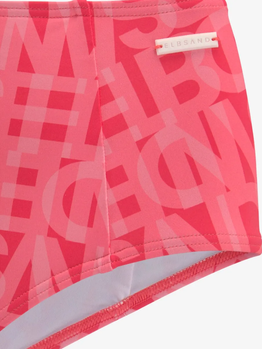 Bas de maillot de bain à motifs et coupe taille haute