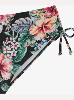 Bas de maillot de bain à motifs floraux avec coupe haute et réglable
