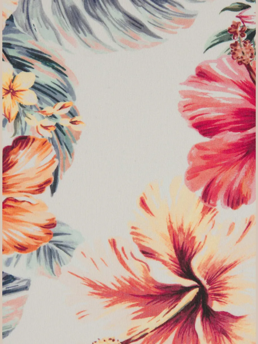 Bas de maillot de bain à motifs floraux avec coupe haute et réglable