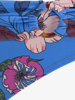 Bas de maillot de bain à motifs floraux et ceinture décorative