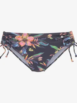 Bas de maillot de bain à motifs floraux avec liens à nouer