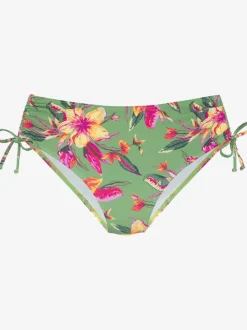 Bas de maillot de bain à motifs floraux avec liens à nouer