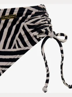 Bas de maillot de bain à motifs graphiques et coupe haute