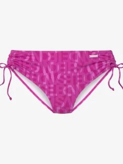 Bas de maillot de bain à motifs réglable et taille haute