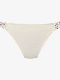 Bas de maillot de bain à motif structuré et détails tressés