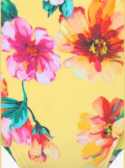 Bas de maillot de bain à nouer avec design floral et microfibre douce