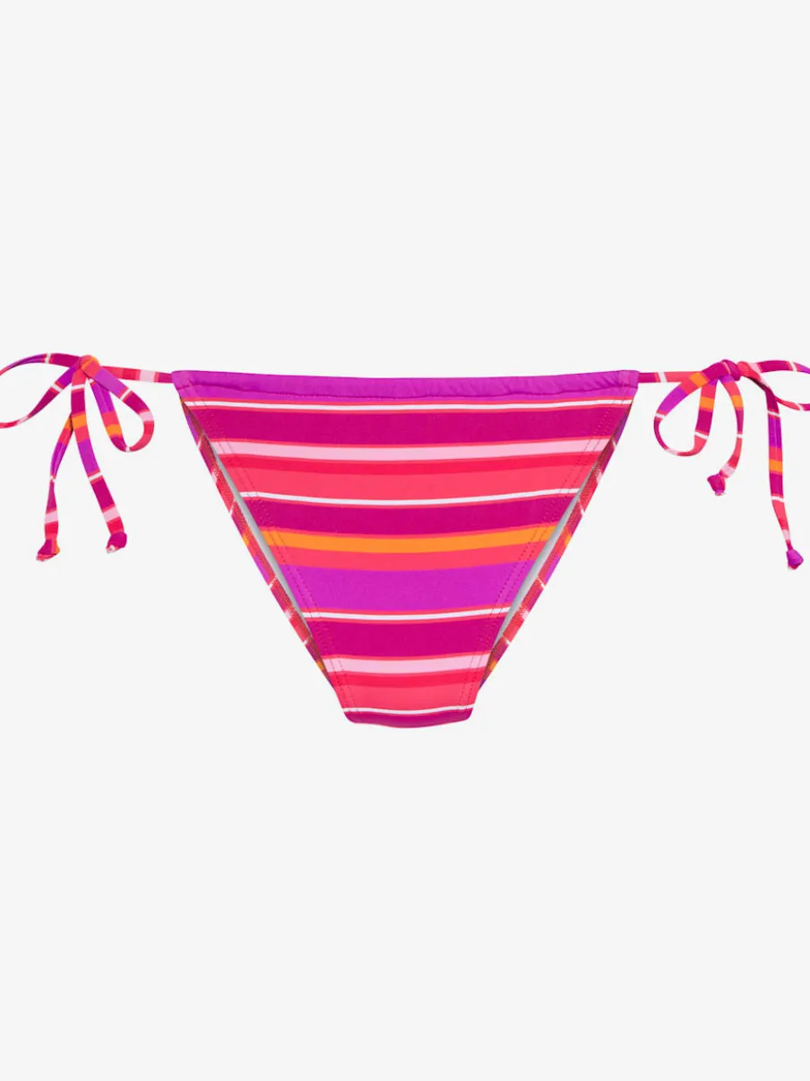 Bas de maillot de bain à nouer avec imprimé rayé estival