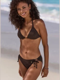 Bas de maillot de bain à nouer sur le côté avec perles décoratives