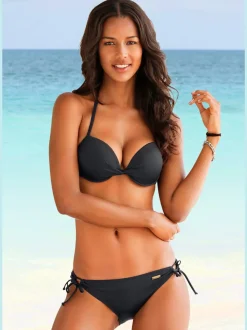 Bas de maillot de bain à nouer sur le côté en microfibre douce