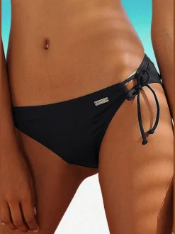 Bas de maillot de bain à nouer sur le côté en microfibre douce
