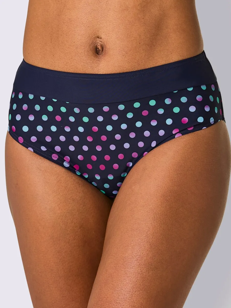 Bas de maillot de bain à pois et ceinture avec bordure