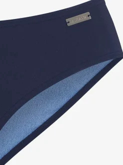 Bas de maillot de bain à rayures avec bretelles larges et empiècements latéraux