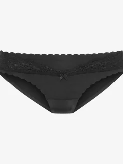 Bas de maillot de bain slip fantaisie avec dentelle fine et nœud décoratif