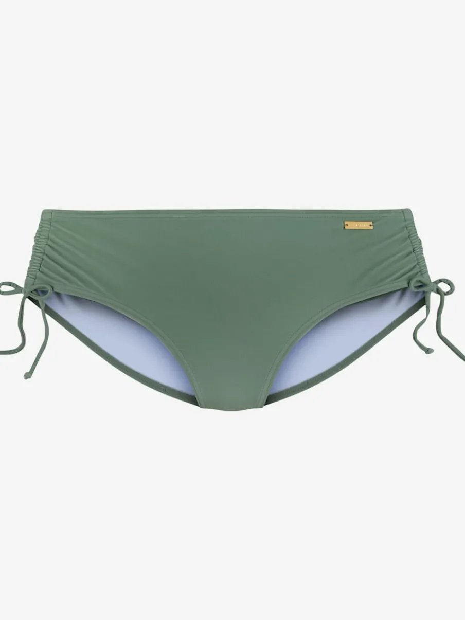 Bas de maillot de bain taille haute réglable avec matière en polyamide recyclé