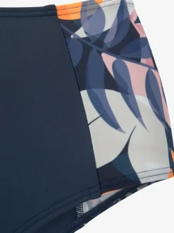 Bas de maillot de bain taille haute avec empiècements imprimés sur les côtés