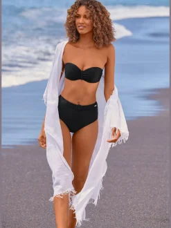 Bas de maillot de bain taille haute avec ceinture décorative