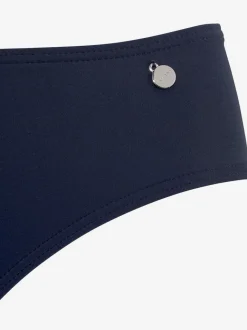 Bas de maillot de bain taille haute avec motif uni et maintien renforcé