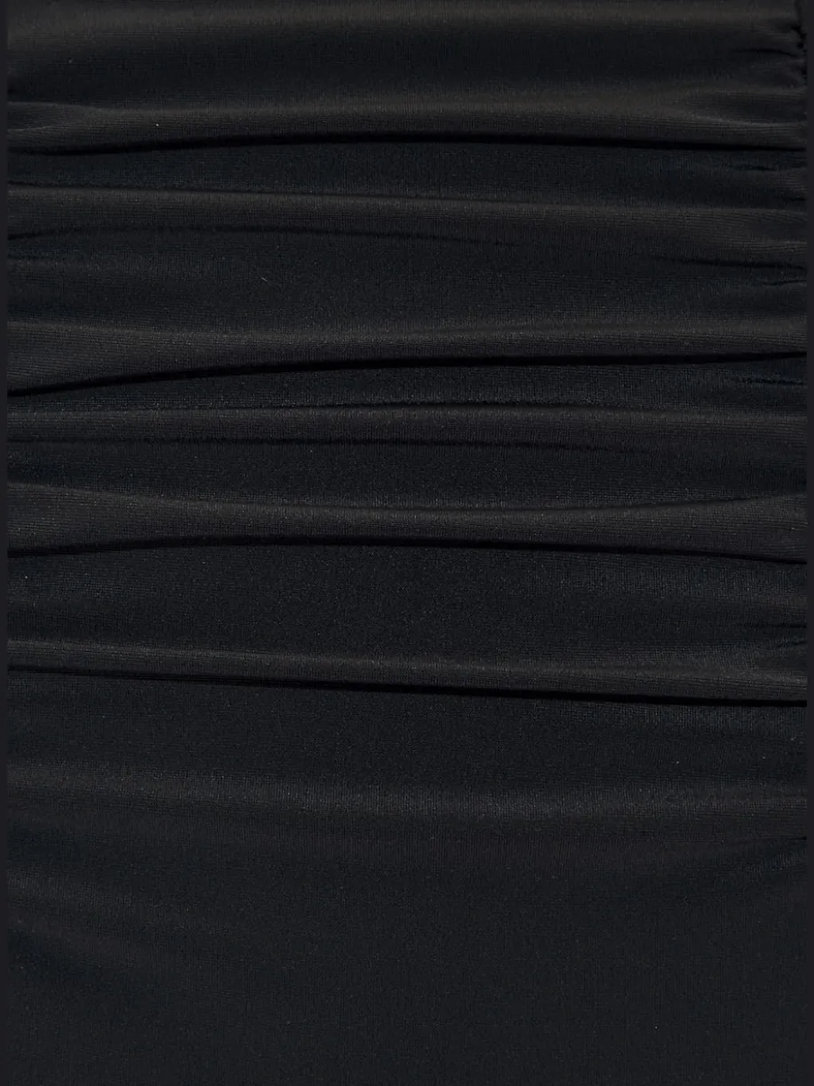 Bas de maillot de bain taille haute en fronces gainantes