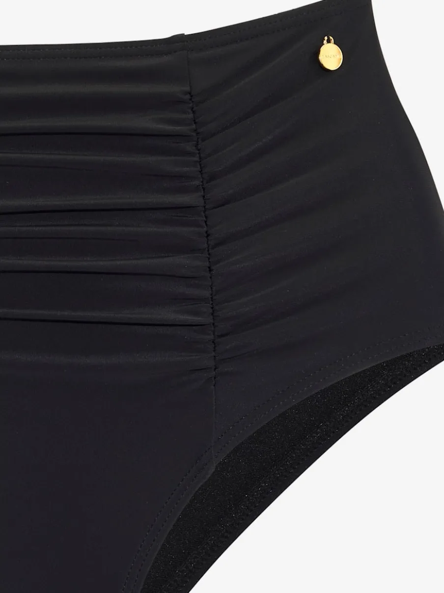 Bas de maillot de bain taille haute en fronces gainantes