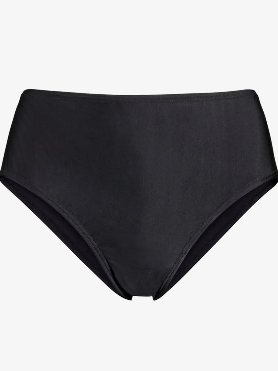 Bas de maillot de bain uni avec détails en animal print