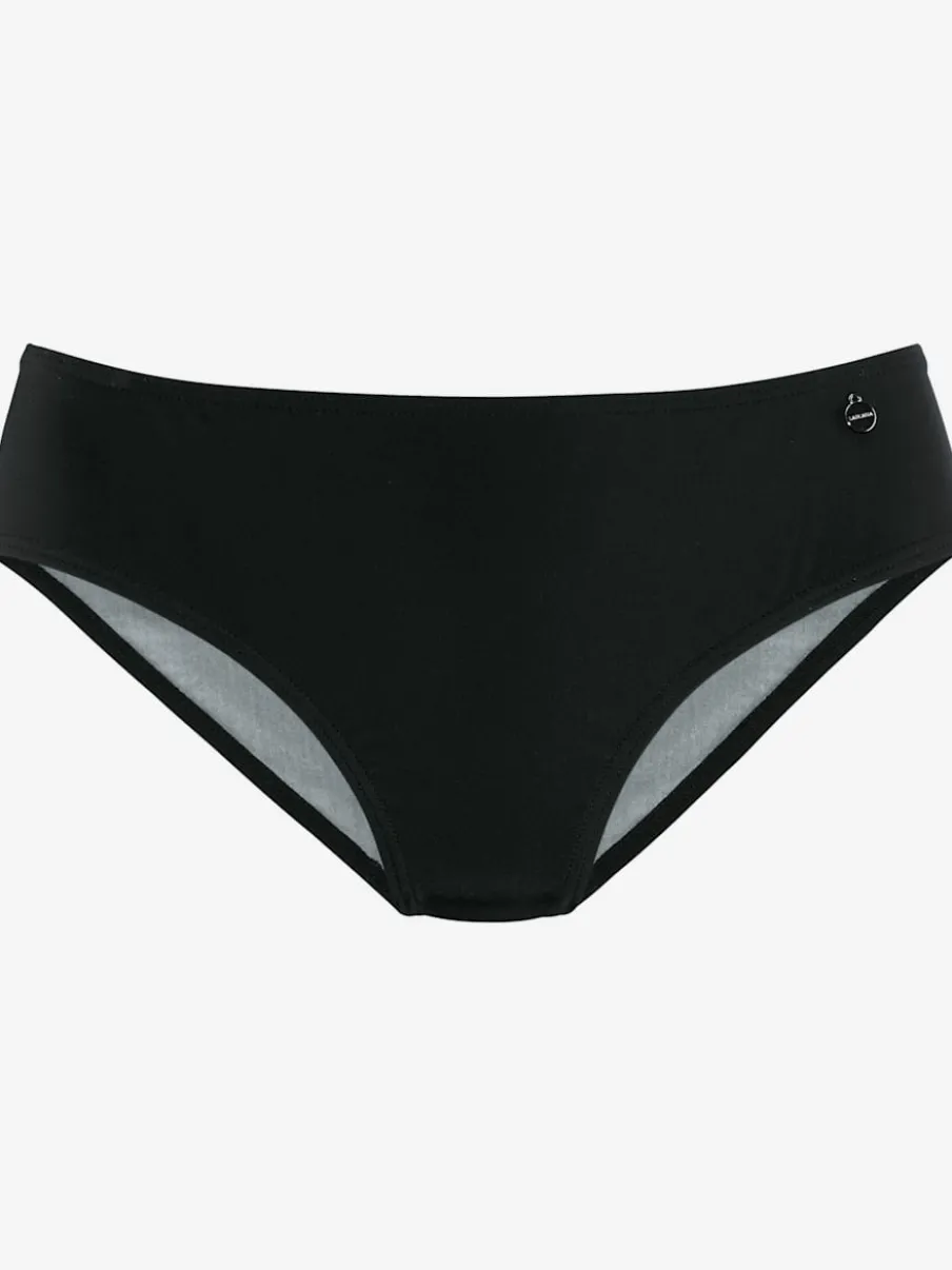Bas de maillot de bain uni avec couture latérale large et doublure