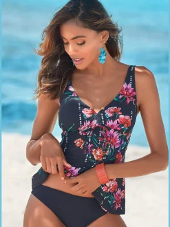 Bas de maillot de bain uni avec microfibre douce et coupe classique