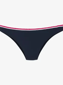 Bas de maillot de bain uni à cordons en polyamide recyclé