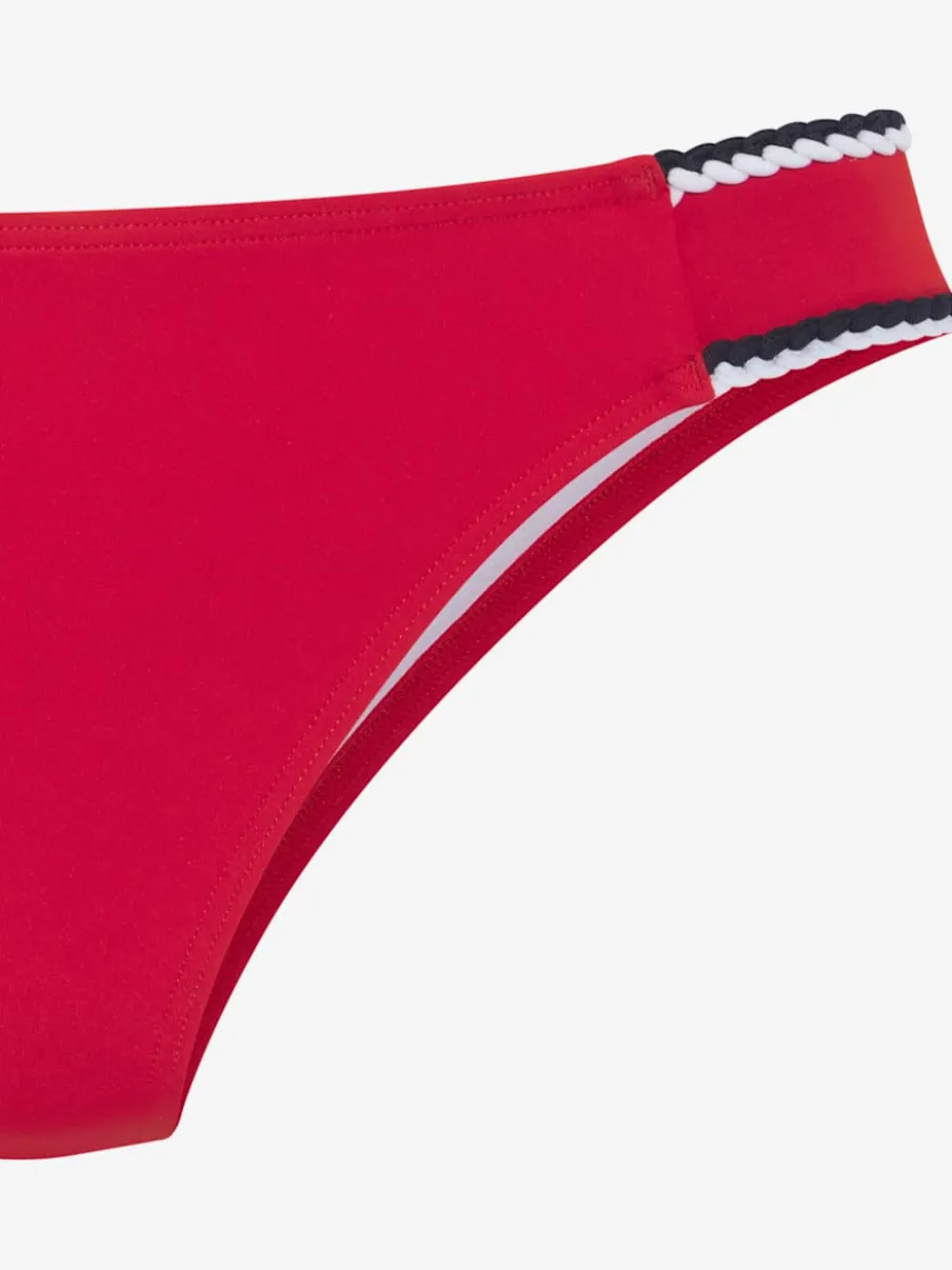 Bas de maillot de bain unis avec cordons en polyamide recyclé