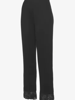 Bas de pyjama pantalon de nuit long avec détails en dentelle