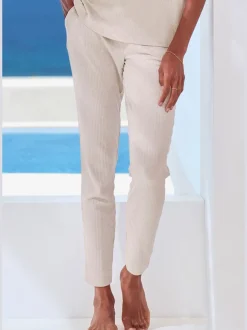 Bas de pyjama pantalon de nuit en matière côtelée douce