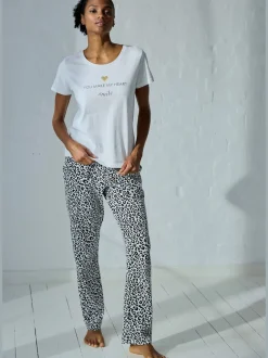 Bas de pyjama pantalon de nuit à motifs