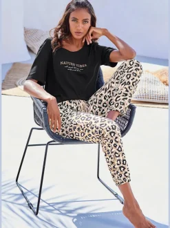 Bas de pyjama pantalon de pyjama avec poches fendues