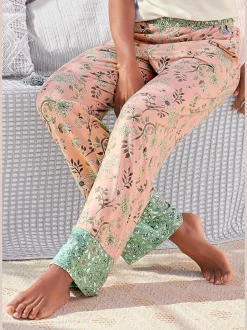 Bas de pyjama pantalon de pyjama fantaisie avec imprimé floral