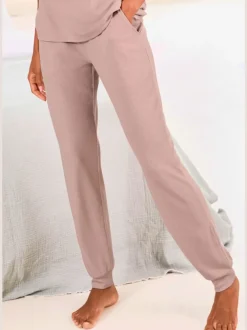Bas de pyjama pantalon en tricot côtelé