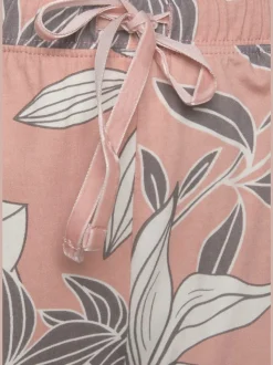 Bas de pyjama pantalon longueur cheville à imprimé floral