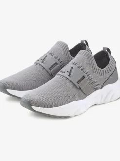Baskets chaussures en textile, chaussures en tissu avec semelle chunky tendance