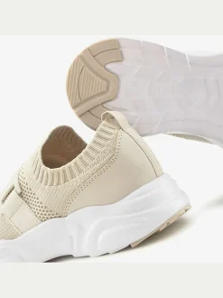 Baskets chaussures en textile, chaussures en tissu avec semelle chunky tendance