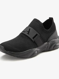 Baskets chaussures en textile, chaussures en tissu avec semelle chunky tendance