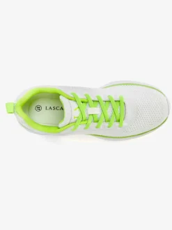 Baskets chaussures en textile, chaussures en tissu avec détails contrastés pour un look raffiné