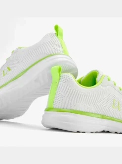 Baskets chaussures en textile, chaussures en tissu avec détails contrastés pour un look raffiné