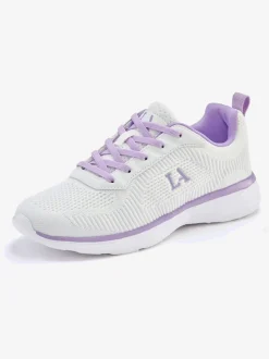 Baskets chaussures en textile, chaussures en tissu avec détails contrastés pour un look raffiné