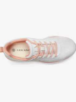 Baskets chaussures en textile, chaussures en tissu avec détails contrastés pour un look raffiné