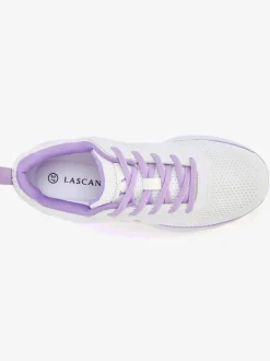Baskets chaussures en textile, chaussures en tissu avec détails contrastés pour un look raffiné